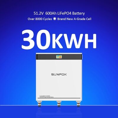 Solar Energy Akku 51.2V 600ah 628ah Lifepo4 Battery 30kwh 32kwh Lithium Battery Ground Mounted Battery