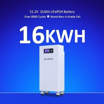 Power Wall Lifepo4 Battery Pack 51.2V 15KWH Solar Energy System Battery 48v Lithium 300ah