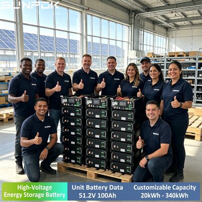 SUNPOK High Voltage Rack LiFePO4 Battery 5kwh 20kWh 25kWh 30kWh Solar Battery Energy Storage System