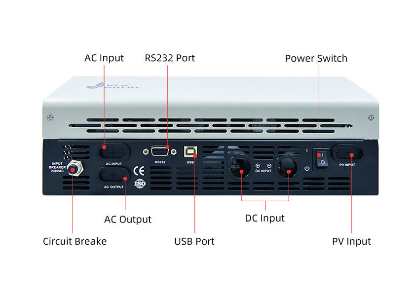 Wyświetlacz LCD Off Grid Inverter 5kw 3kw 230V Jednofazowy dla energii słonecznej