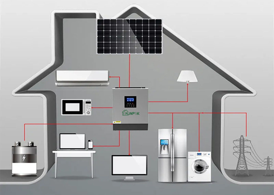 IP32 Off Grid Inverter Rozmiar 5 kW 8 kW 10 kW 12 kW z kontrolerem ładowania słonecznego Mppt