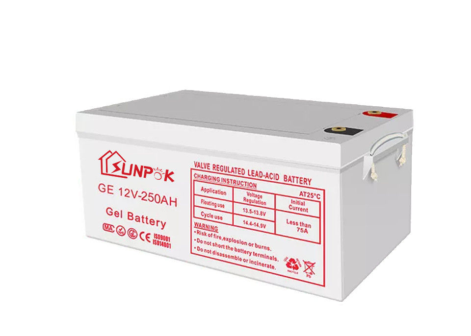 Off Grid Inverter Akumulator żelowy 12 V 100 Ah Pojemność 1600 A Maksymalne rozładowanie 0,25 MΩ Rezystancja
