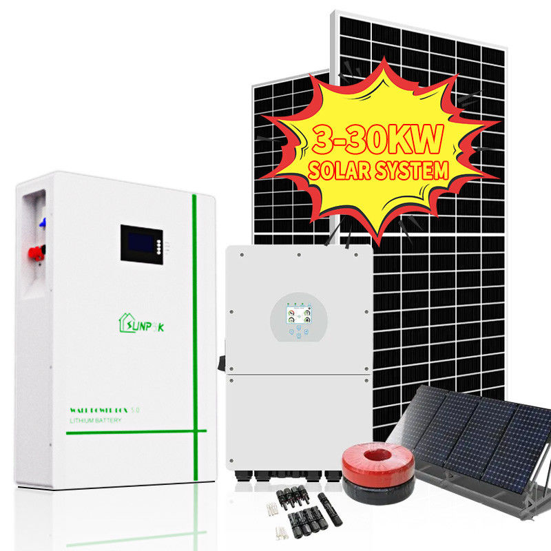 Sunpok kompletny zestaw solarny off-grid 3kw 5kva 5kw 15kw 10kw hybrydowy układ słoneczny