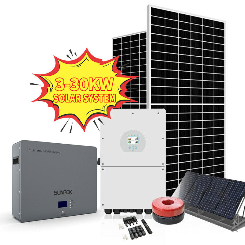 System energii słonecznej poza siecią 5kv 3kva 5kw 8kw Kompletny projekt hybrydowego panelu słonecznego