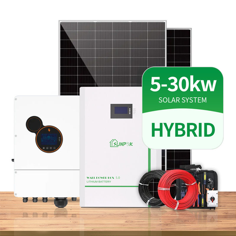 Zestaw hybrydowego układu słonecznego 600 W 3-fazowy generator słoneczny z panelem Kompletny zestaw