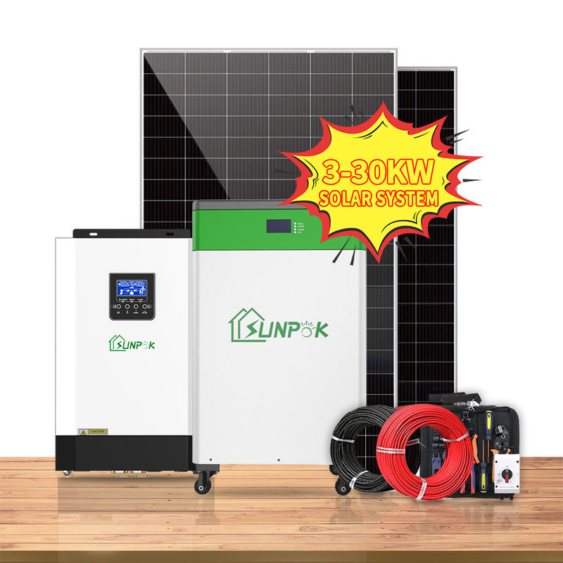 Litowo-jonowy system solarny 10kw 20kw 30kw Panel Pv Off Grid Solar Power Hybrid