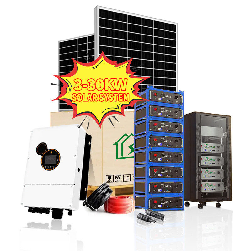 Zestaw hybrydowego układu słonecznego LiFePo4 5kw 10kw 20kw Off Grid Solar Power System Produkty energii słonecznej