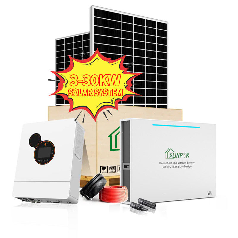 3-fazowy 5Kw 8Kw 10Kw 48V Zestaw hybrydowego układu słonecznego Kompletny system energii słonecznej