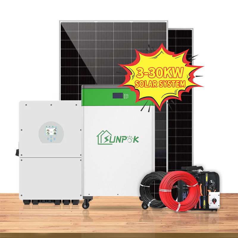 Kompletny zestaw domowego systemu energii słonecznej o mocy 3 kW, typ baterii litowej