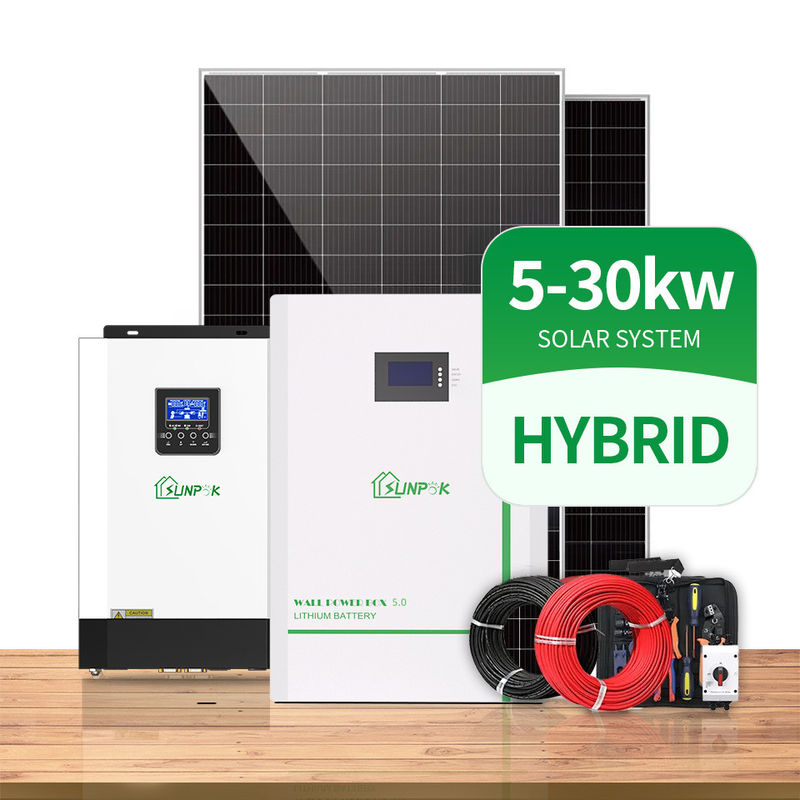 UN38.3 System zasilania energią słoneczną Cały czarny panel słoneczny Kompletny zestaw w domu poza siecią 5KW 10KW 12KW 20KW 30KW