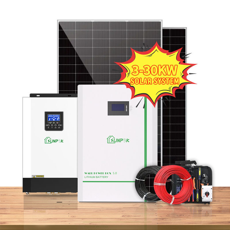 Domowy układ słoneczny 24 V 10 kW 15 kW 20 kW 25 kW 30 kW Hybrydowy system energii słonecznej poza siecią