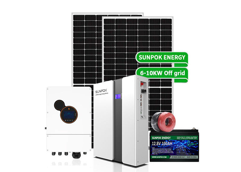 Kompletny zestaw System energii słonecznej 5000W Hybrydowy system słoneczny 3KW 6KW 8KW 10KW Panel słoneczny Home Kit Panel słoneczny System dla domu