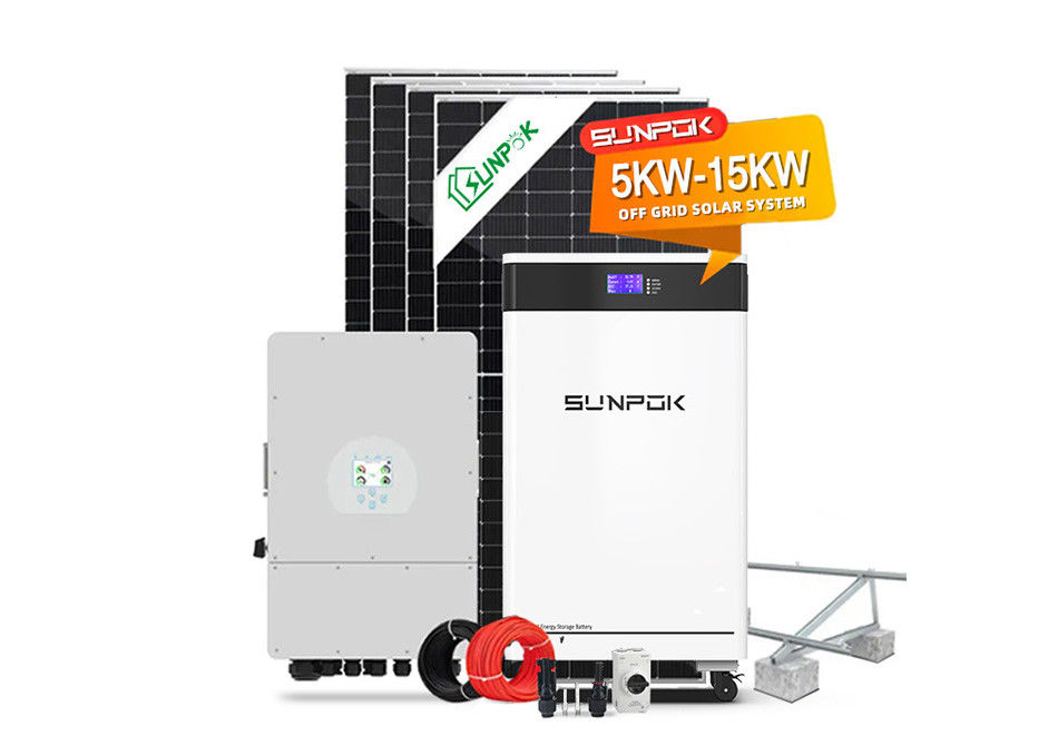 Systemy energetyki słonecznej hybrydowej drogowej 5kw z inwerterem Hybrid off grid 30kw Litium Battery Solar System