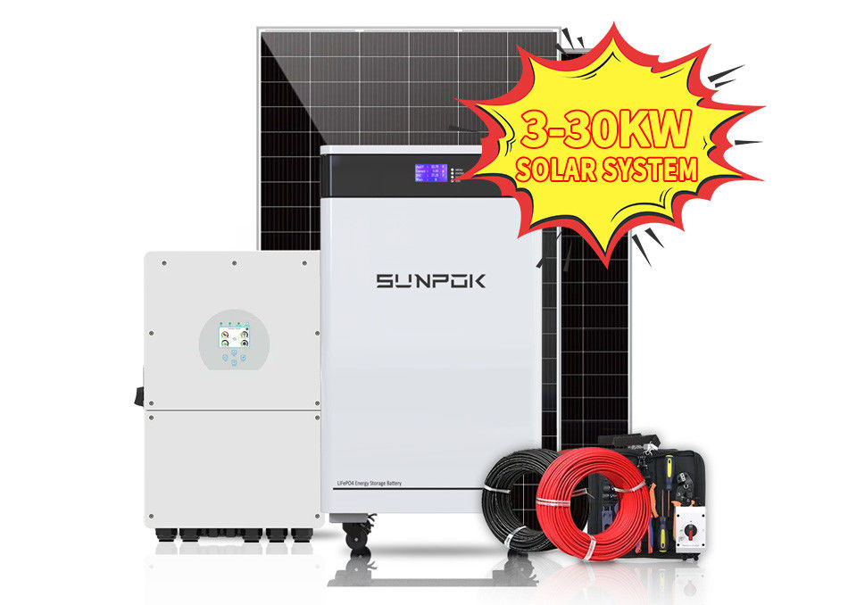 UE USA 50kw hybrydowe systemy energii słonecznej 10kw 15kw dla domów 20kw 30kw przemysłowy system słoneczny