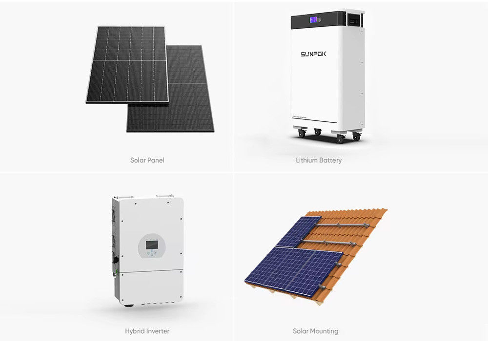 Hybrydowy Inwerter Energii Układ słoneczny 3kw 3kva 3000w Akumulator Litowy 48V 200ah Układ słoneczny