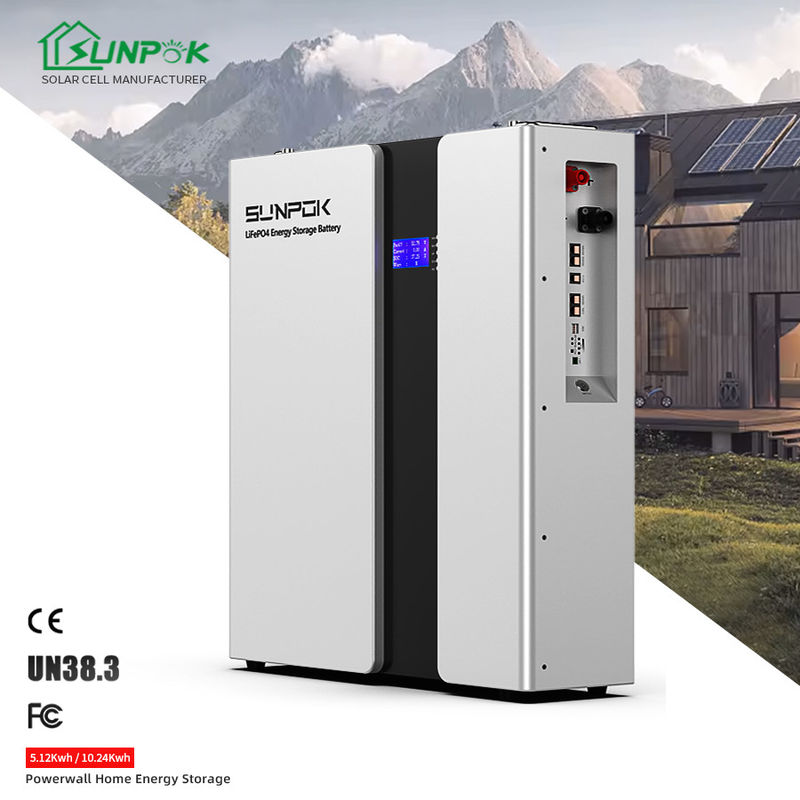 Ściana słoneczna zamontowana 48v 50ah 100ah 150ah 200ah Energię magazynowania Powerwall 5kw 10kw Lifepo4 Li-ion bateria