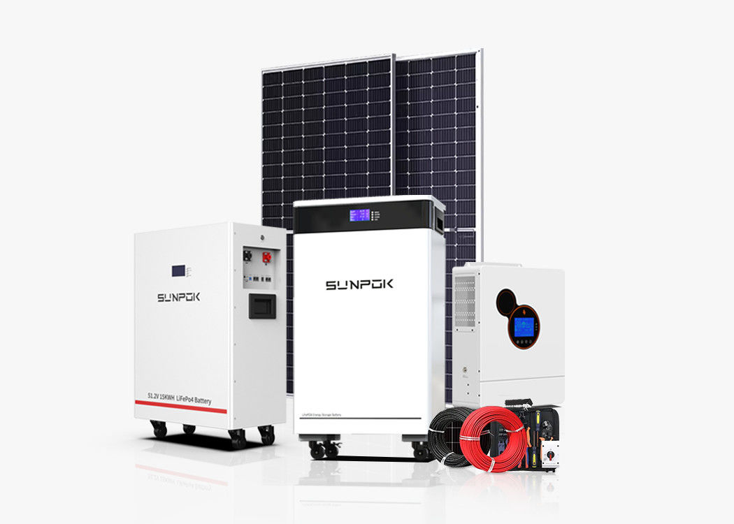 Home System słoneczny 30kw Kompletny 10kw 15kw System odwrócony Litowa bateria Przemysłowa energia słoneczna
