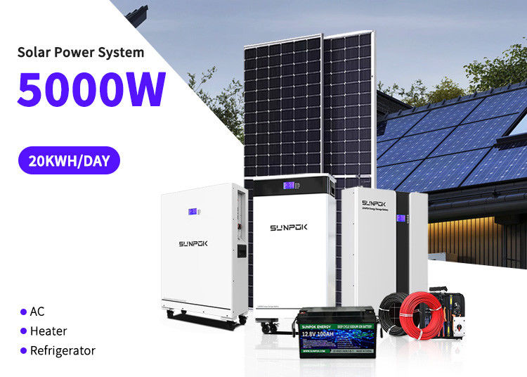 System energii słonecznej wyłączony z sieci z akumulatorem litowym 48v 3kw 8kw 10kw Solar Energy System Kit