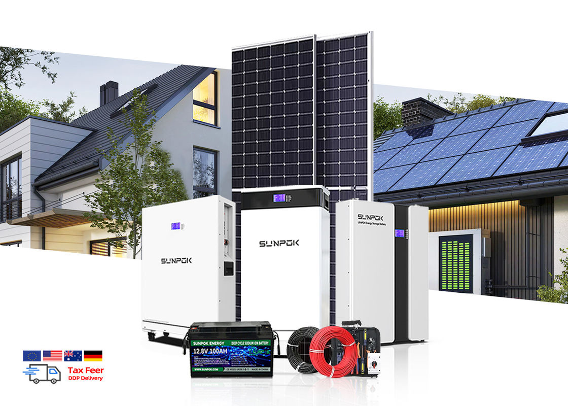 System energii słonecznej bez sieci 10KW 5KW 15KW 30KW 20KW 10KW System paneli słonecznych z akumulatorami dla domu