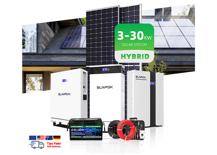 Photovoltaic 10Kw 12Kw 15Kw Hybrid Solar Energy System Kompletny panel słoneczny System zasilania dla użytku domowego z inwerterem
