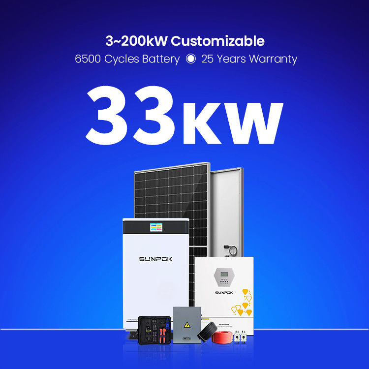 System przechowywania hybrydowej energii słonecznej poza siecią 5KW 10KW 20KW 30KW 10KVA System energii słonecznej poza siecią z pełnym zestawem przechowywania