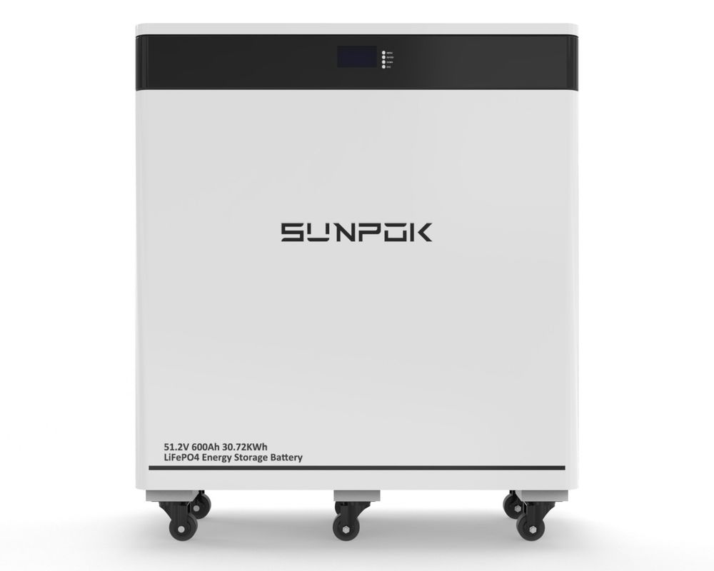 2025 Powierzchnia Typ 30kwh Lifepo4 Bateria 51.2v 600Ah Przechowywanie energii Bateria litowa z WIFI i Bluetooth