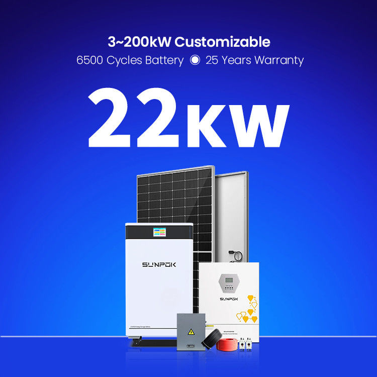 Kompletny system słoneczny o mocy 10 kW 3.5kw 6.2kw 11kw 22kw zestaw paneli słonecznych Hybrid Off Grid Home System energii słonecznej