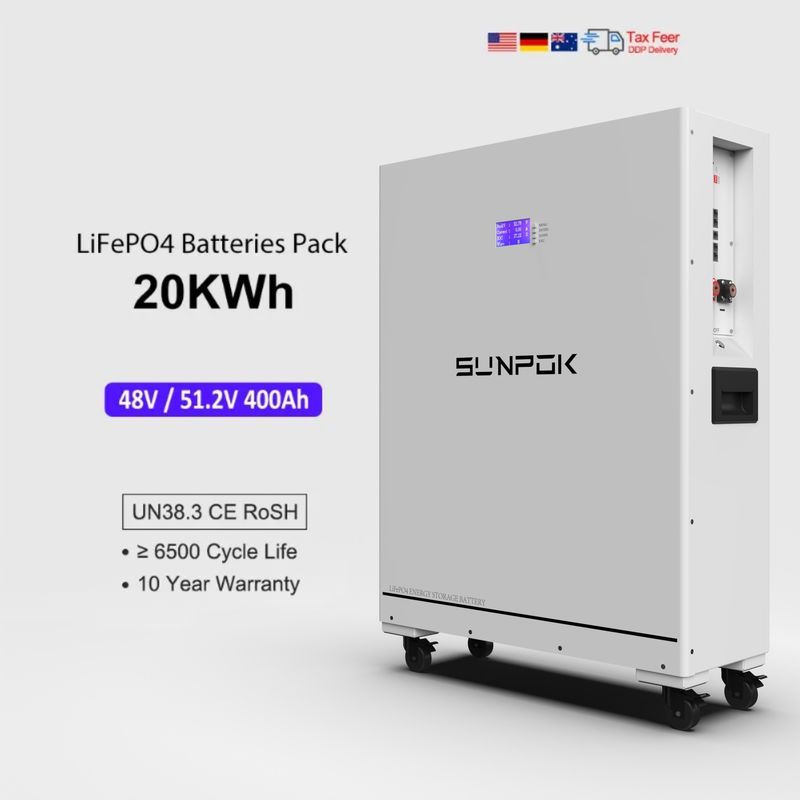 48V 51.2V Lifepo4 400Ah 20Kwh Ess Litium Ion Battery Pack Power Wall System magazynowania energii w domu