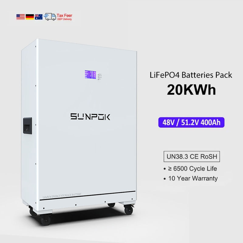 48V 400Ah 20Kwh Home Energy Storage Bateria słoneczna Wielofunkcyjna Litowo-Jonowa Lifepo4 400Ah 20Kwh Wielofunkcyjna Energia słoneczna