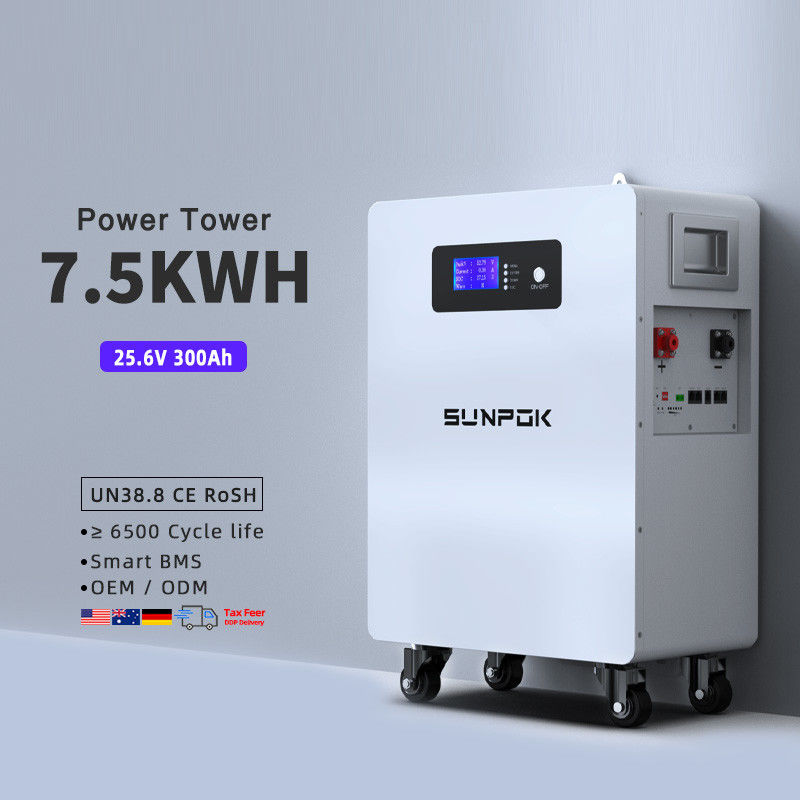 Wysokiej jakości 24V bateria litowo-jonowa 300Ah 7.5Kwh Lifepo4 24V 300Ah bateria dach słoneczny z akumulatorem