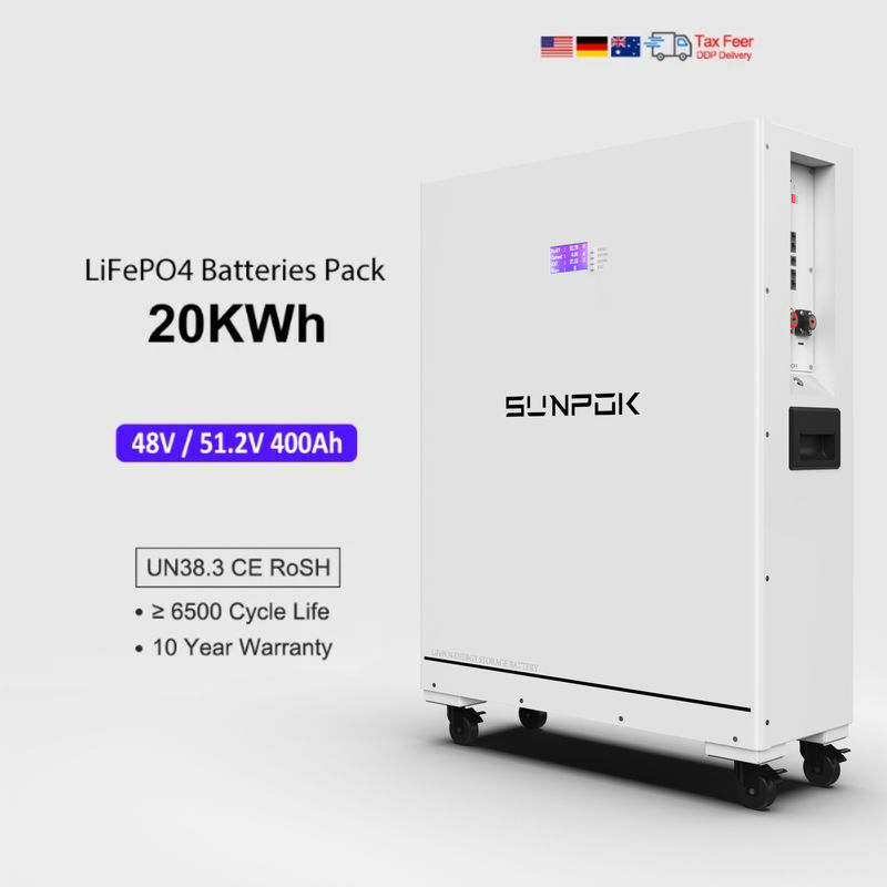 Akumulator litowo-jonowy 48V 400Ah do paneli słonecznych, system 20 kWh, 48V 400Ah LiFePO4 do magazynowania energii