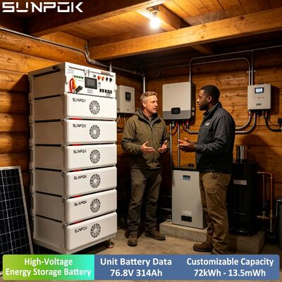 SUNPOK 76.8V 314AH 24.12kWh Wysokonapięciowy Układ magazynowania energii Hybrydowe fotowoltaiczne Komercyjne użytkowanie przemysłowe Wyroby chińskie