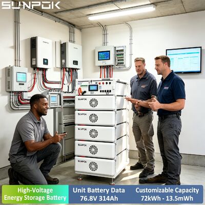 Akumulator litowo-jonowy SUNPOK 76,8V 314Ah Akumulator solarny 265 kWh Akumulator litowy do hybrydowego systemu magazynowania energii poza siecią