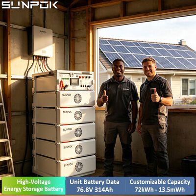 SUNPOK Wysokonapięciowe akumulatory HV do układu magazynowania energii słonecznej 76,8V 314Ah akumulatory litowo-jonowe